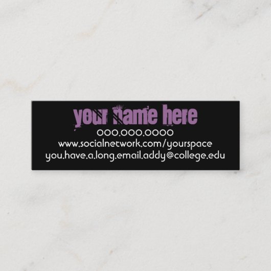 Rennie Mac Persoonlijk Contact Kaart Contactkaartje (Voorkant)