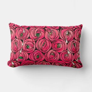Rennie Mackintosh Roos Art Nouveau Bloemmotief Kussen