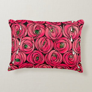 Rennie Mackintosh Roos Art Nouveau Bloempatroon Decoratief Kussen