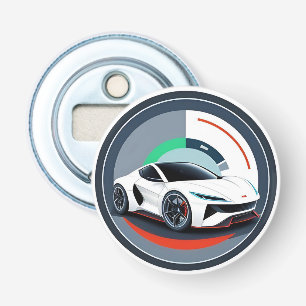 Rennwagen met dynamisch ontwerp button flesopener