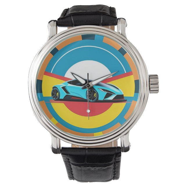 Rennwagen met dynamisch ontwerp horloge (Voorkant)