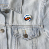 Rennwagen met dynamisch ontwerp ronde button 3,2 cm (In situ)