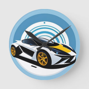 Rennwagen met dynamisch ontwerp ronde klok