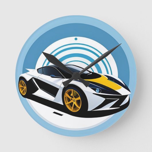 Rennwagen met dynamisch ontwerp ronde klok (Voorkant)