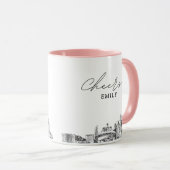 Reno Arch Skyline gepersonaliseerde bruiloft koffi Mok (Voorkant rechts)