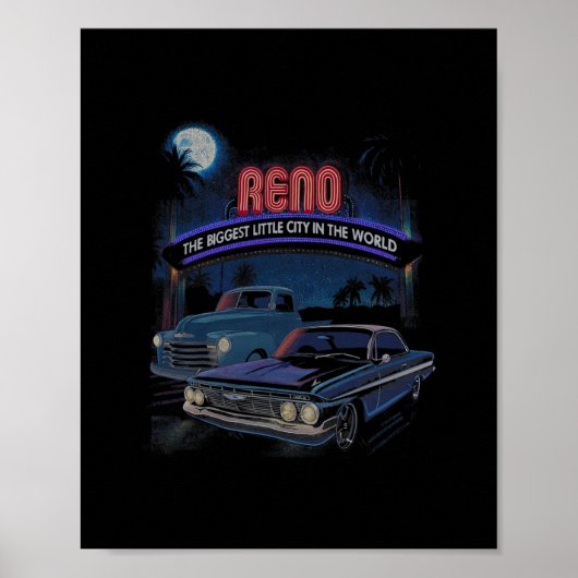 Reno Auto Cruise Show Nevada Amerikaanse Oldtimer  Poster (Voorkant)