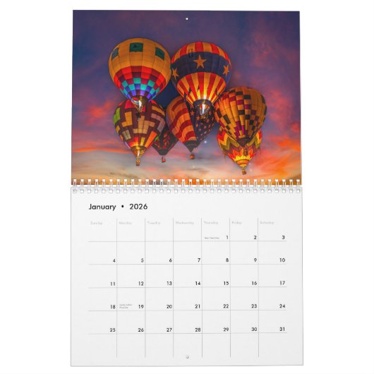 Reno Balloon 2023 Kalender (Jan 2026)