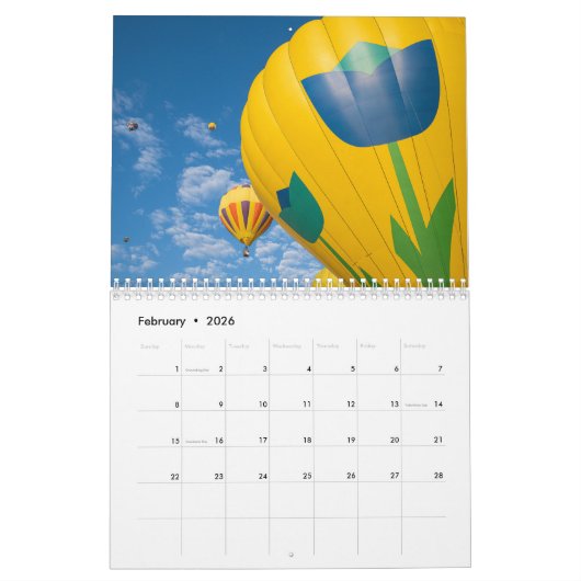 Reno Balloon 2025 Calender Kalender (Feb 2026)