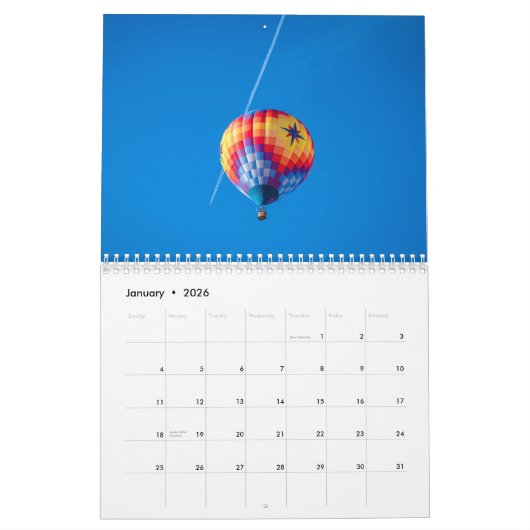 Reno Balloon 2025 Calender Kalender (Jan 2026)