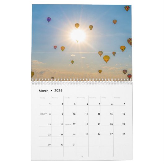 Reno Balloon 2026 Kalender (Mar 2026)