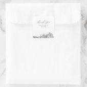 Reno bruiloft gunst dank u vierkante sticker (Tas)