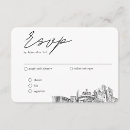 Reno bruiloft RSVP Maileropties Mailable Informatiekaartje