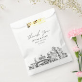 Reno bruiloft skyline gepersonaliseerd centrum bedankzakje (Gezegeld)