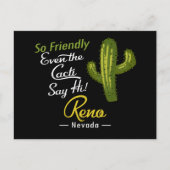 Reno Cactus Funny Retro Briefkaart (Voorkant)