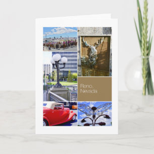 Reno City, Nevada, fotocollage Kaart