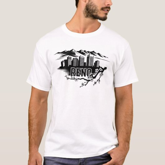 Reno City Nevada Verenigde Staten T-shirt (Voorkant)