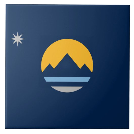 Reno City vlag Tegeltje (Voorkant)