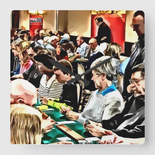 RENO CRIBBAGE CLOCK VIERKANTE KLOK (Voorkant)