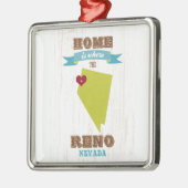 Reno, de Kaart van Nevada - het Huis is waar het Metalen Ornament (Links)
