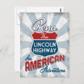 Reno Lincoln Highway  America Nevada Briefkaart (Voorkant / Achterkant)