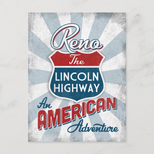 Reno Lincoln Highway  America Nevada Briefkaart (Voorkant)