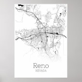 Reno Map - Nevada - City Map Poster (Voorkant)