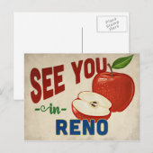 Reno Nevada Apple - Vintage Travel Briefkaart (Voorkant / Achterkant)