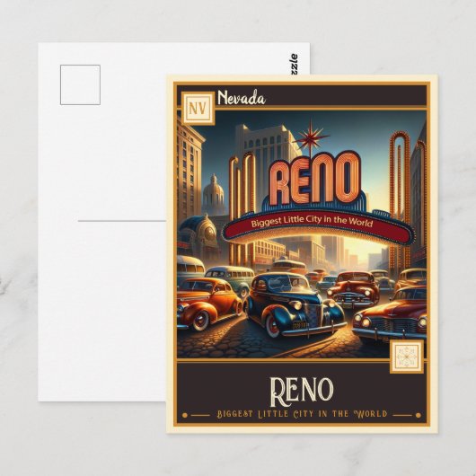 Reno, Nevada |  Briefkaart (Voorkant / Achterkant)