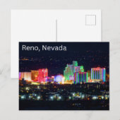 Reno, Nevada Briefkaart Souvenir Travel City (Voorkant / Achterkant)