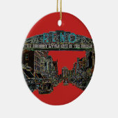 RENO NEVADA  COLORFUL Neon Art Keramisch Ornament (Rechts)