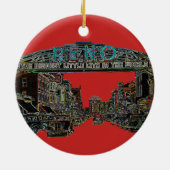 RENO NEVADA  COLORFUL Neon Art Keramisch Ornament (Achterkant)