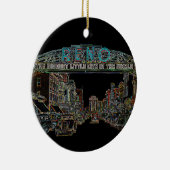 RENO NEVADA  COLORFUL Neon Art Keramisch Ornament (Rechts)