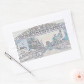 RENO NEVADA COLORFUL Neon Art Rechthoekige Sticker (Envelop)