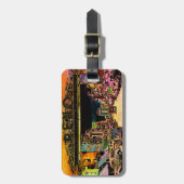 RENO NEVADA  COLORFUL WATERVERF ART. BAGAGELABEL (Voorkant verticaal)