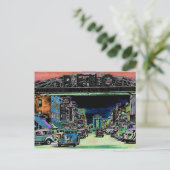 RENO NEVADA  COLORFUL WATERVERF ART. BRIEFKAART (Staand voorkant)