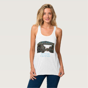 RENO NEVADA  COLORFUL WATERVERF ART neon Tanktop