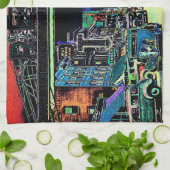 RENO NEVADA COLORFUL WATERVERF ART. THEEDOEK (Gevouwen)