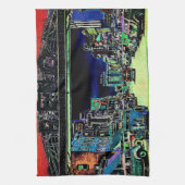 RENO NEVADA COLORFUL WATERVERF ART. THEEDOEK (Verticaal)