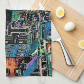 RENO NEVADA  COLORFUL WATERVERF ART. THEEDOEK (Quarter Fold)