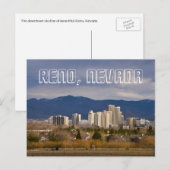 Reno Nevada Downtown Skyline Briefkaart (Voorkant / Achterkant)