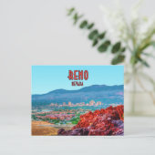 Reno Nevada Downtown Vintage Briefkaart (Staand voorkant)