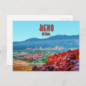 Reno Nevada Downtown Vintage Briefkaart (Voorkant / Achterkant)