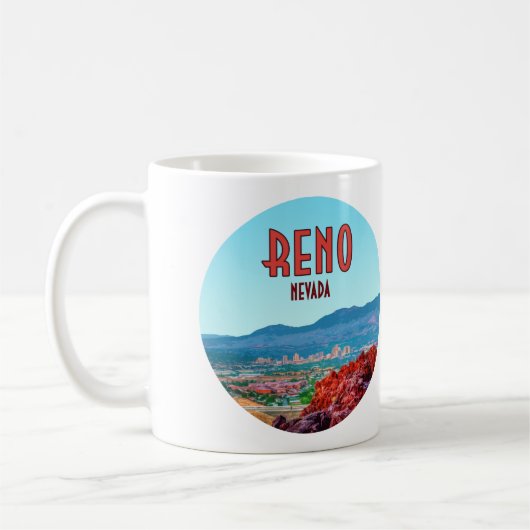 Reno Nevada Downtown Vintage Koffiemok (Links)