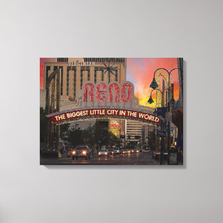 Reno, Nevada, Impressionisme Style Canvas Afdrukke