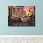 Reno, Nevada, Impressionisme Style Canvas Afdrukke Afdruk (Insitu (Houten vloer))