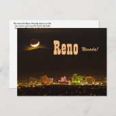 Reno Nevada New Moon Briefkaart (Voorkant / Achterkant)