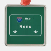 Reno Nevada nv Interstate Highway Freeway : Metalen Ornament (Voorkant)