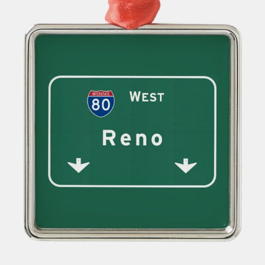Reno Nevada nv Interstate Highway Freeway : Metalen Ornament (Voorkant)