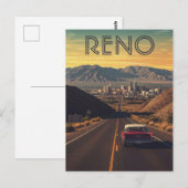 Reno Nevada Reizen Briefkaart (Voorkant / Achterkant)