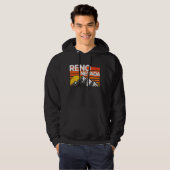 Reno Nevada Retro  Mountain Sunset Design Hoodie (Voorkant volledig)